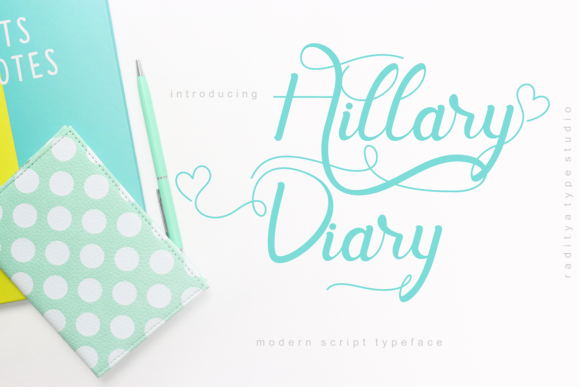 Hillary Diary Font for Creative Design
