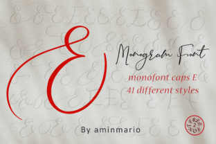 Monogram E Monofont Caps E: A Script Handwritten Font