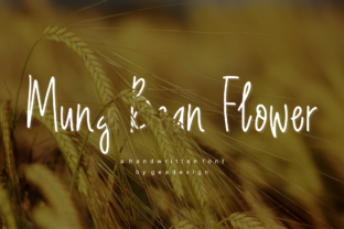 Mung Bean Flower Font for Business Branding